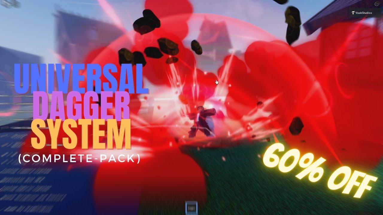 (60% SALE!) Universal Advanced Dagger Combat System (COMPLETE-PACK) | Roblox Studio thumbnail