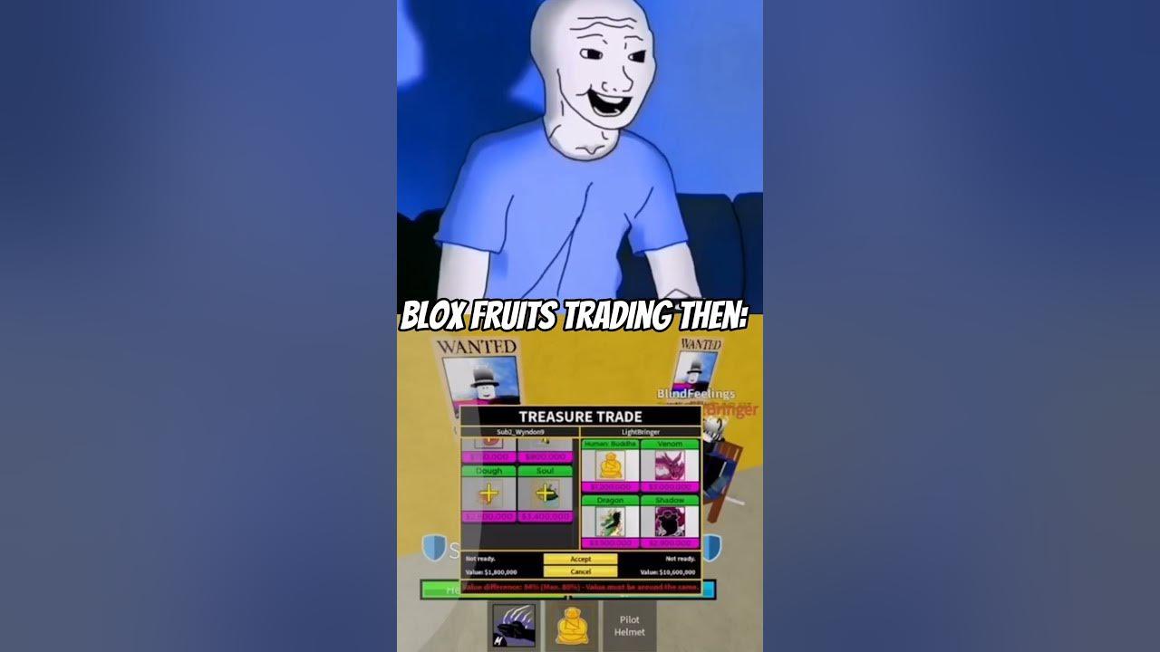 Before Vs Now Trading In Blox Fruits 😭 thumbnail