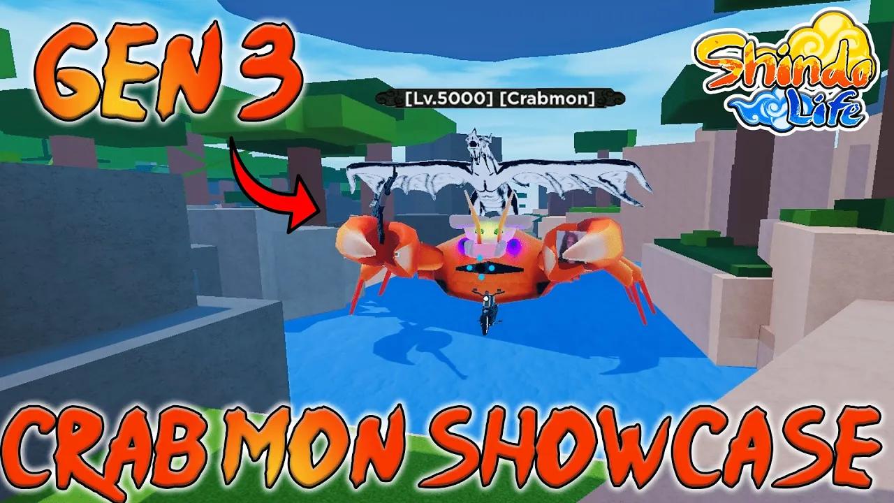 Shindo Life CrabMon Gen 3 Tailed Beast Showcase! thumbnail