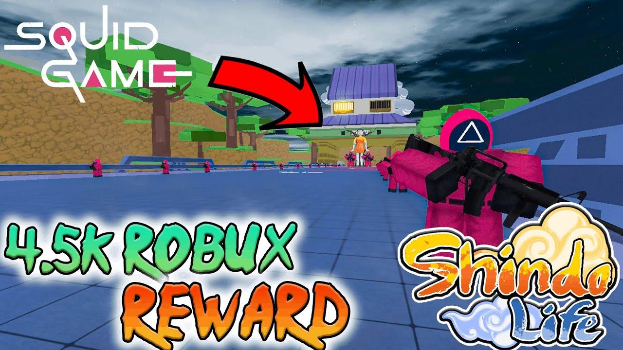 [4500 ROBUX PRIZE] Roblox Shindo Life Squid Game (LIVE Event Unofficial) thumbnail