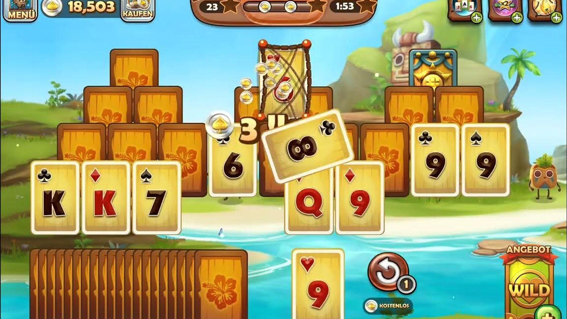 Tiki Solitaire TriPeaks Tri Peaks Levels 10 thumbnail