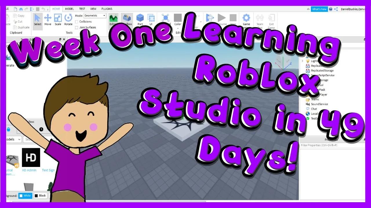 Learning Roblox studio in 49 Days - Week One (My First Video Ever) thumbnail