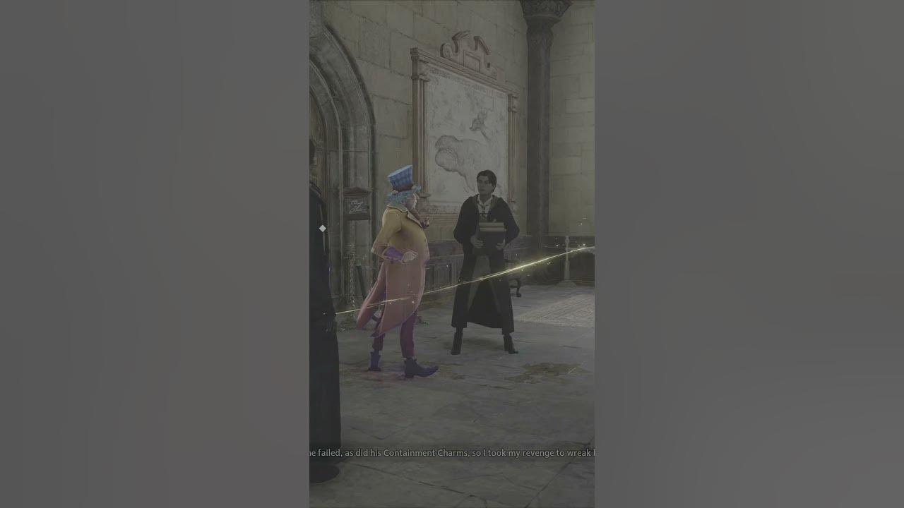 Peeves Harassing A Hufflepuff Student | Hogwarts Legacy PS5 #shorts thumbnail