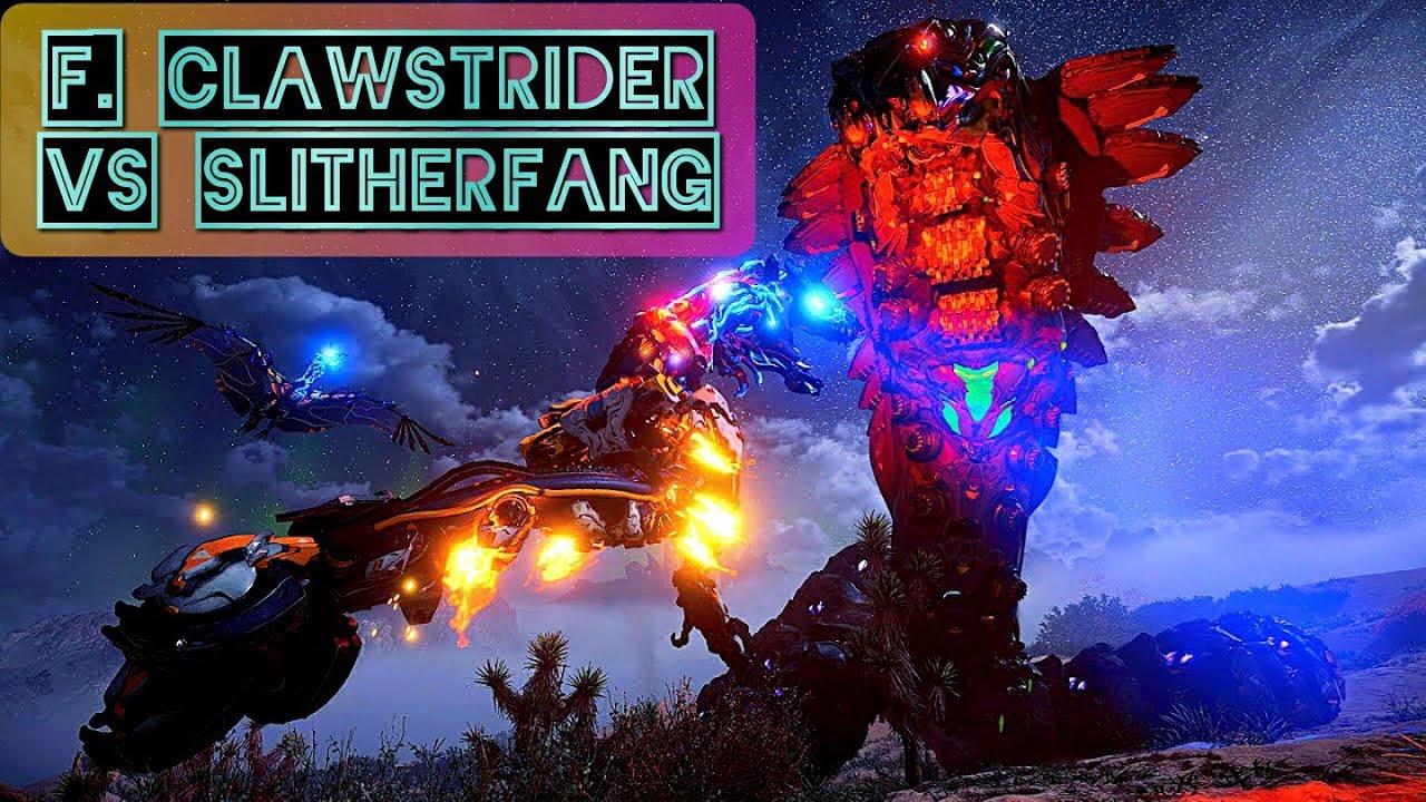 Horizon Forbidden West | Fire Clawstrider VS Slitherfang - Machine Master Gameplay thumbnail