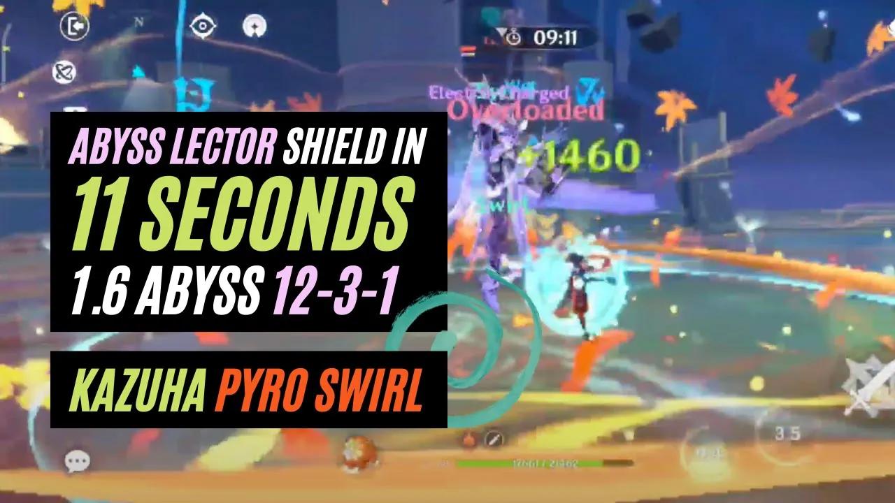 11 SECONDS Abyss Lector Shield w/ Pyro Autumn Leaf Swirl 12-3-1 - F2P Kazuha thumbnail