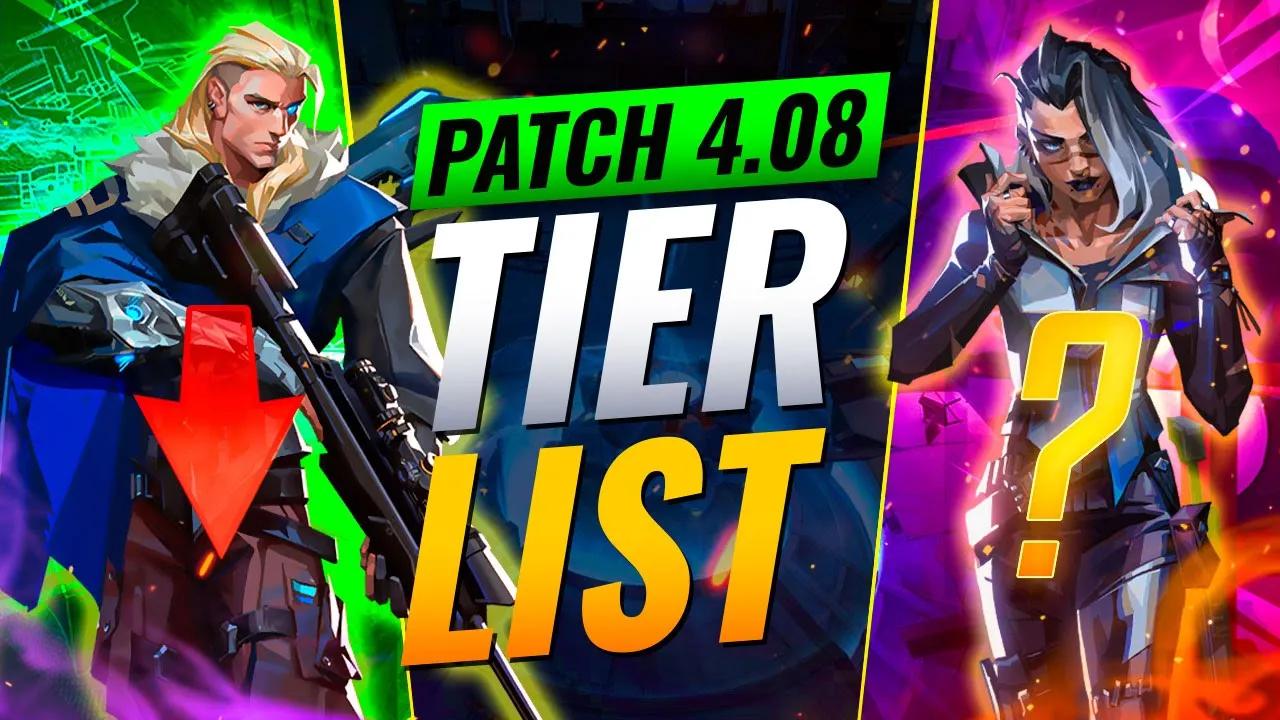 NEW UPDATE: BEST Agents Tier List! - Valorant Patch 4.08 thumbnail