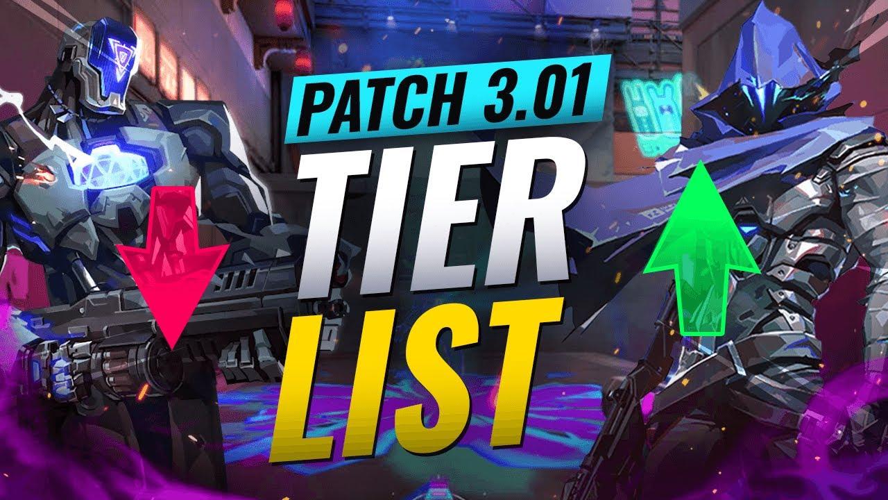 NEW UPDATE: BEST Agents TIER LIST - Valorant Patch 3.01 thumbnail