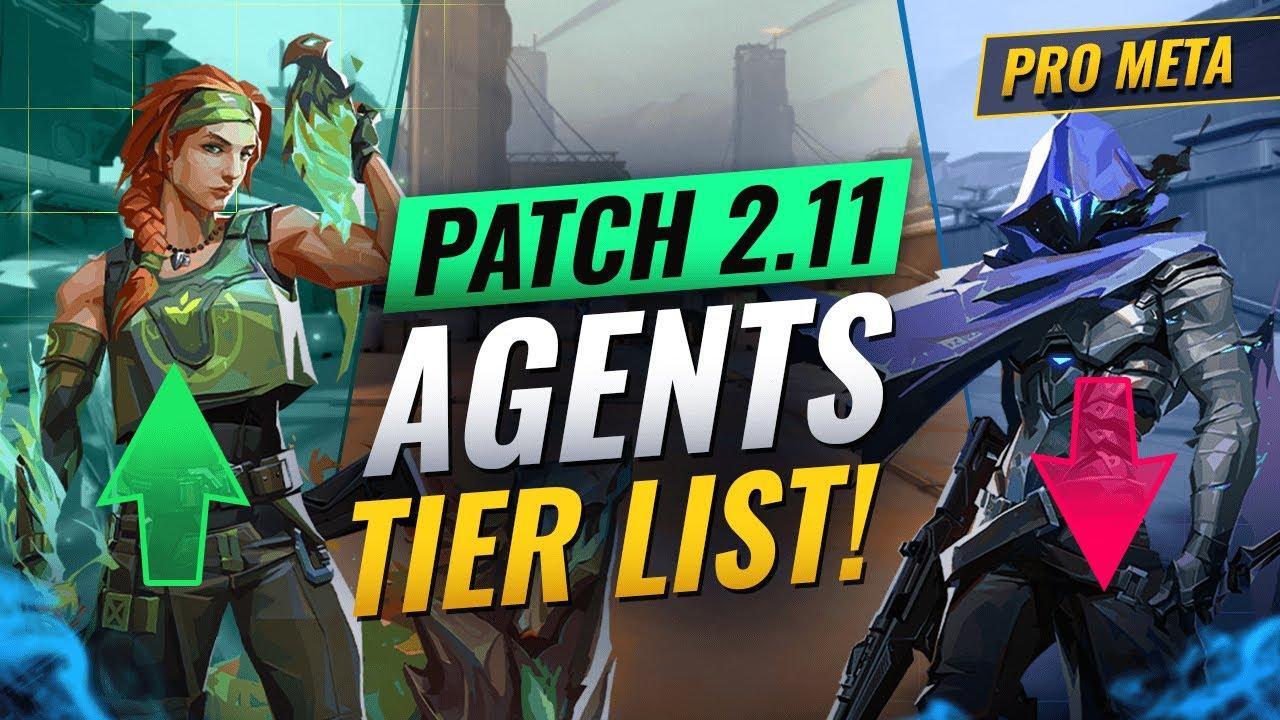 NEW UPDATE: BEST Agents TIER LIST For PRO META! - Valorant Patch 2.11 thumbnail