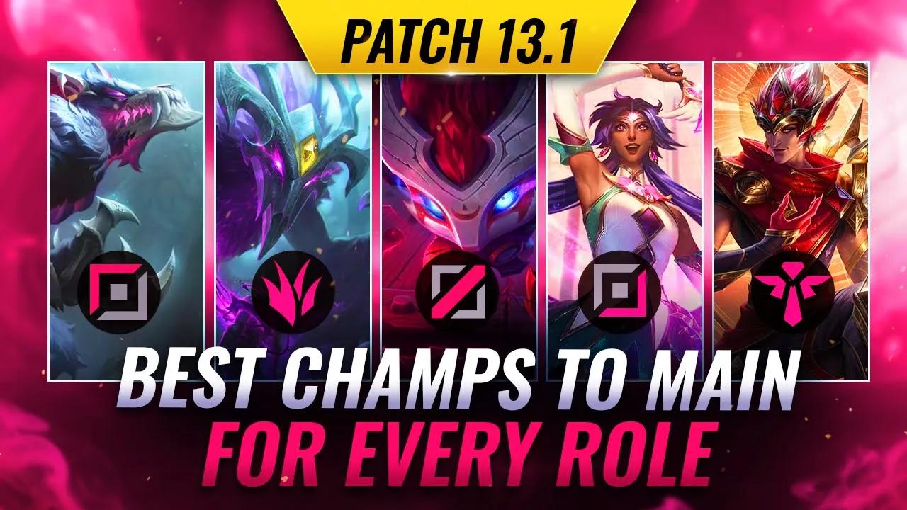 NEW 3 BEST CHAMPIONS to Main on Patch 13.1:  - League of Legends thumbnail