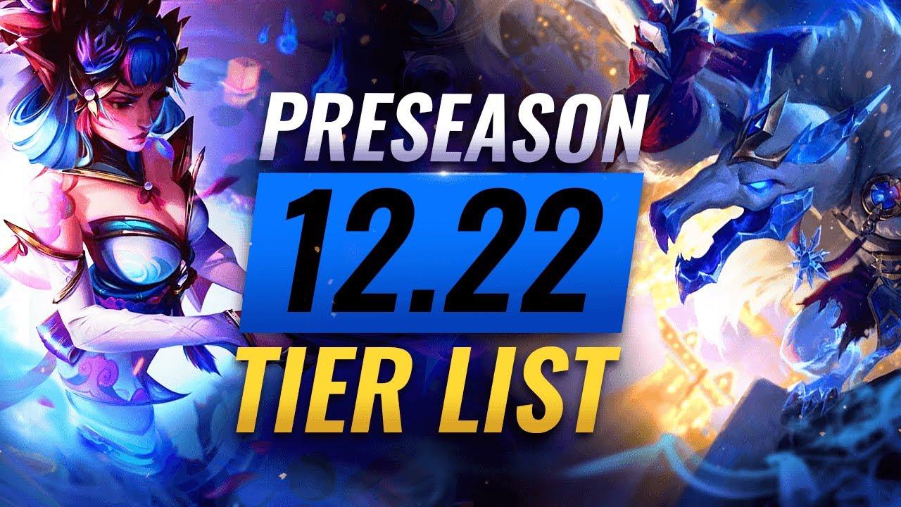 NEW PRESEASON Tier List & UPDATED CHANGES - League of Legends Patch 12.22 thumbnail