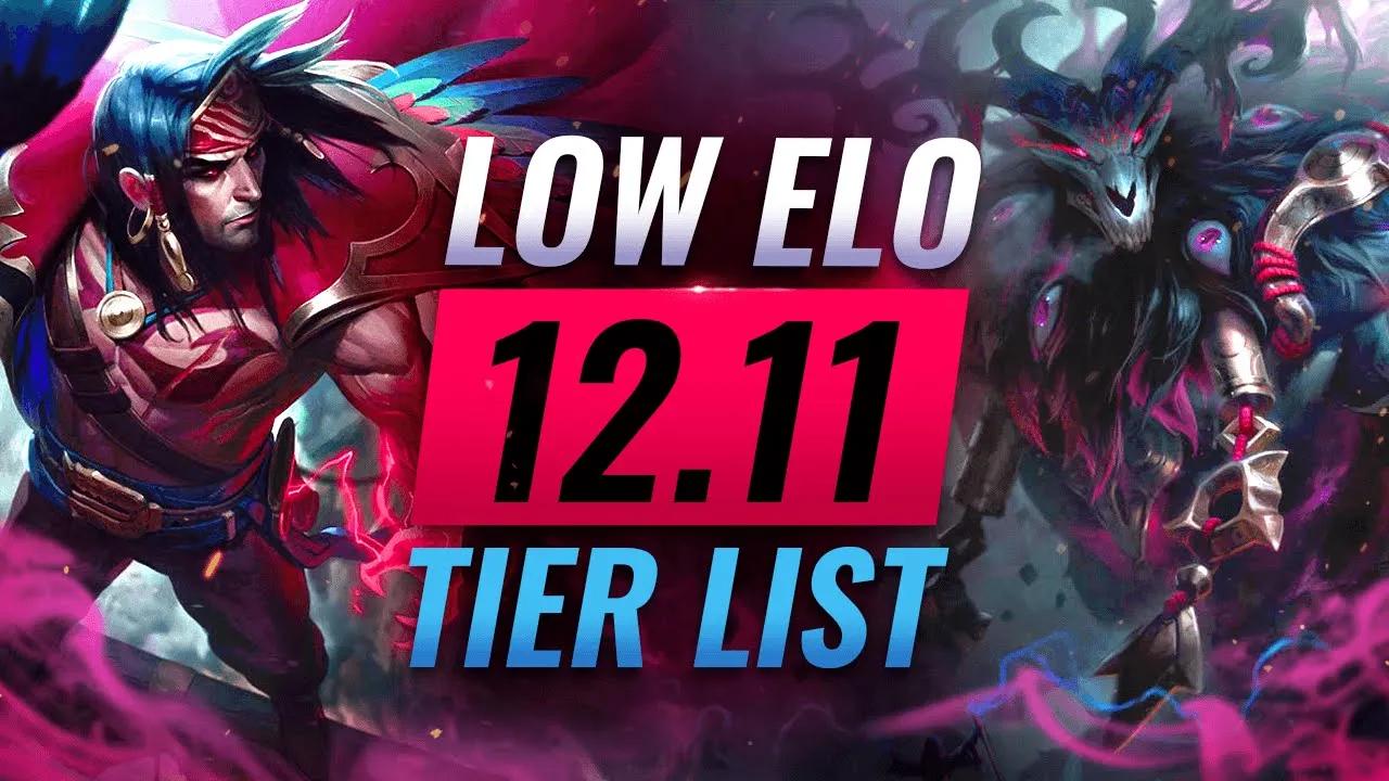 LOW ELO Patch 12.11 Tier List - League of Legends Season 12 thumbnail