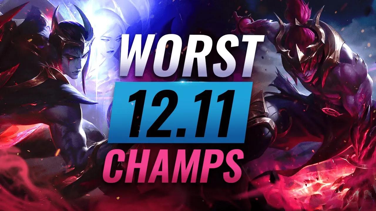 10 WEAKEST CHAMPS in Patch 12.11: Predictions from PBE - League of Legends thumbnail