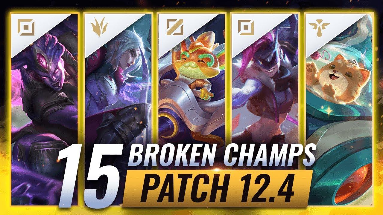 15 MOST BROKEN Champions in Patch 12.4 - League of Legends Predictions thumbnail