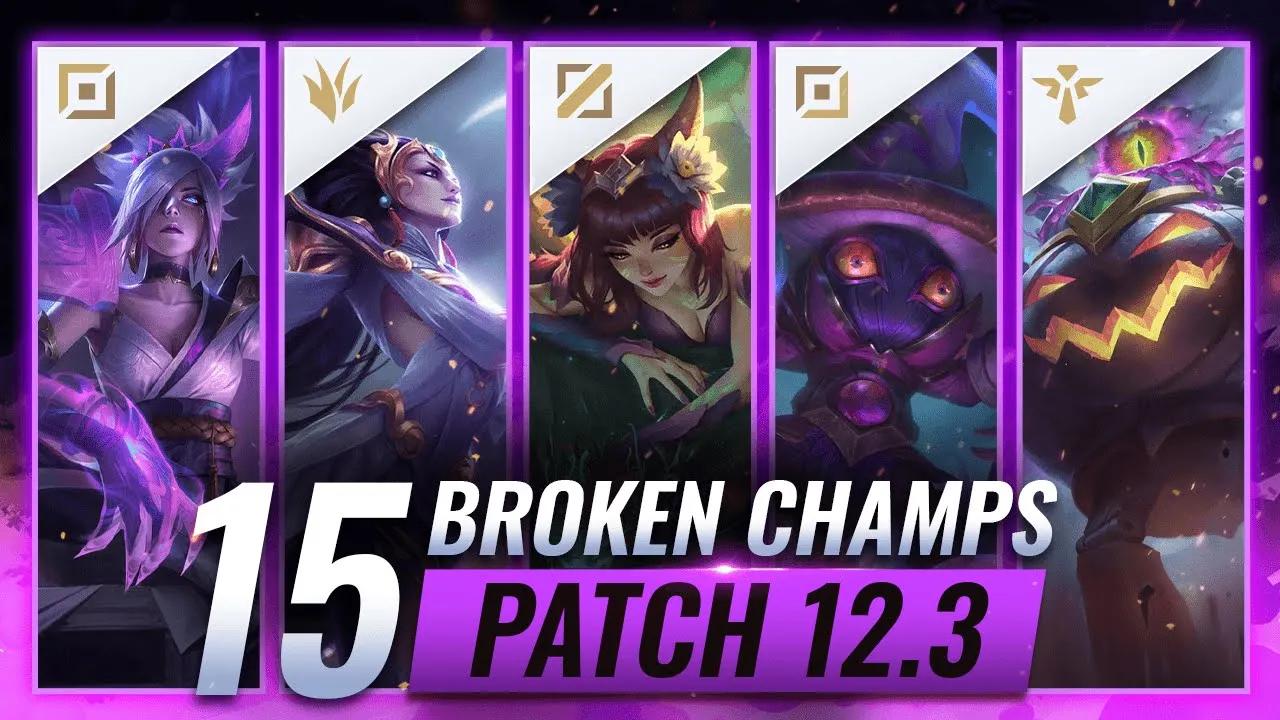 15 MOST BROKEN Champions in Patch 12.3 - League of Legends Predictions thumbnail