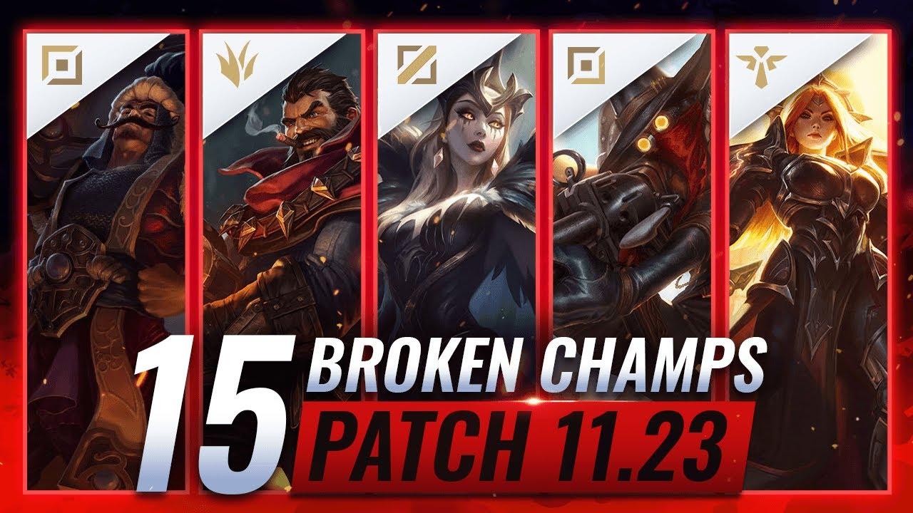 15 MOST BROKEN Champions to PLAY - League of Legends Patch 11.23 Predictions thumbnail