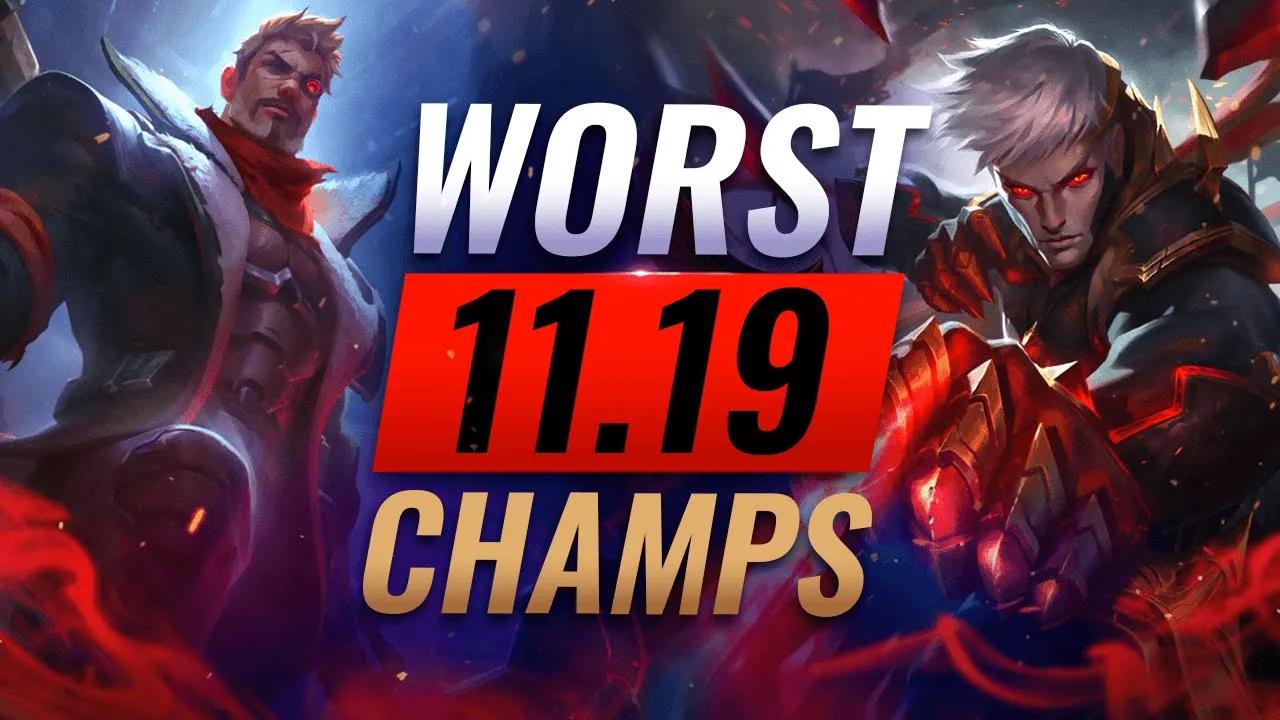 10 WORST Champions YOU SHOULD AVOID Going Into Patch 11.19 - League of Legends Predictions thumbnail