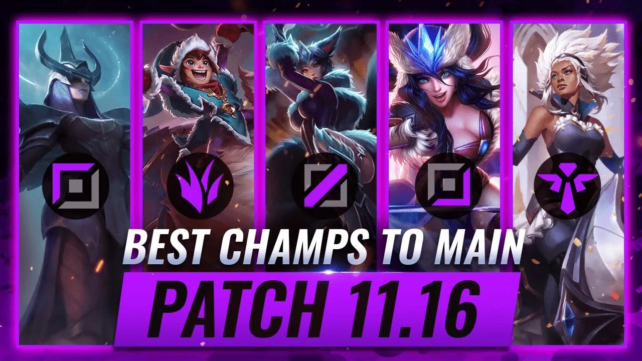 3 BEST Champions To MAIN For EVERY ROLE in Patch 11.16 - League of Legends thumbnail