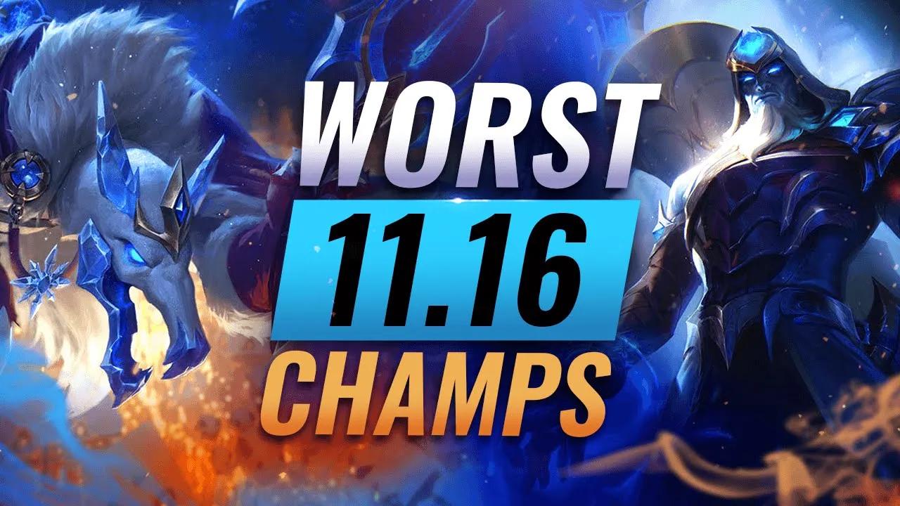 10 WORST Champions YOU SHOULD AVOID Going Into Patch 11.16 - League of Legends Predictions thumbnail