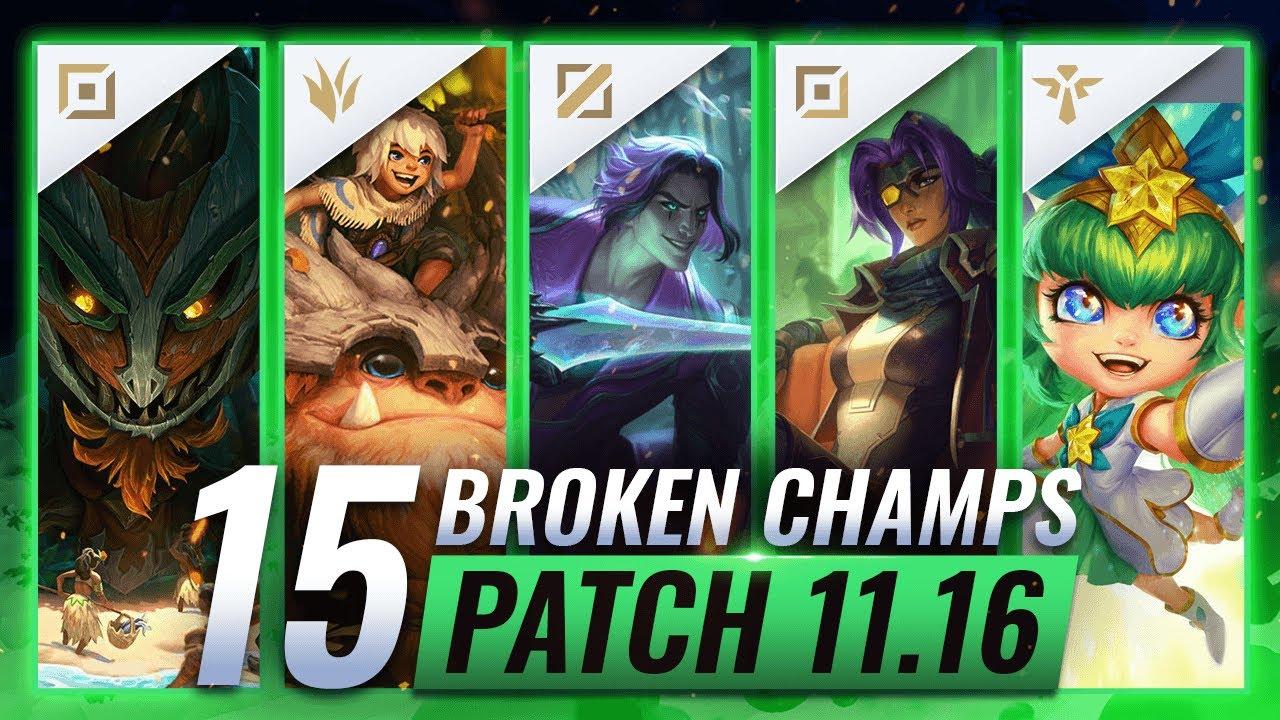 15 MOST BROKEN Champions to PLAY - League of Legends Patch 11.16 Predictions thumbnail