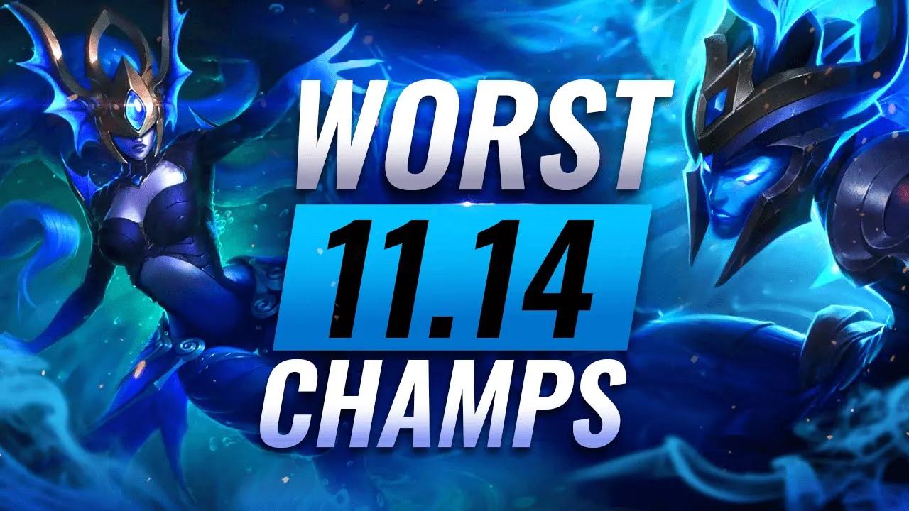 10 WORST Champions YOU SHOULD AVOID Going Into Patch 11.14 - League of Legends Predictions thumbnail