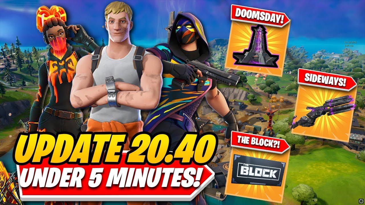 FORTNITE UPDATE 20.40: DOOMSDAY MACHINE, THE BLOCK RETURNS, THE FINAL SEASON 2 UPDATE & MORE! thumbnail