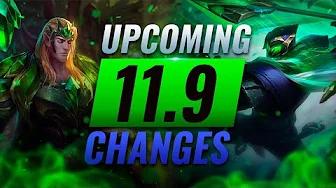 MASSIVE CHANGES: NEW BUFFS & NERFS Coming in Patch 11.9 - League of Legends thumbnail