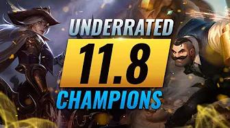 10 EXTREMELY Underrated Champions YOU SHOULD ABUSE In Patch 11.8 - League of Legends thumbnail