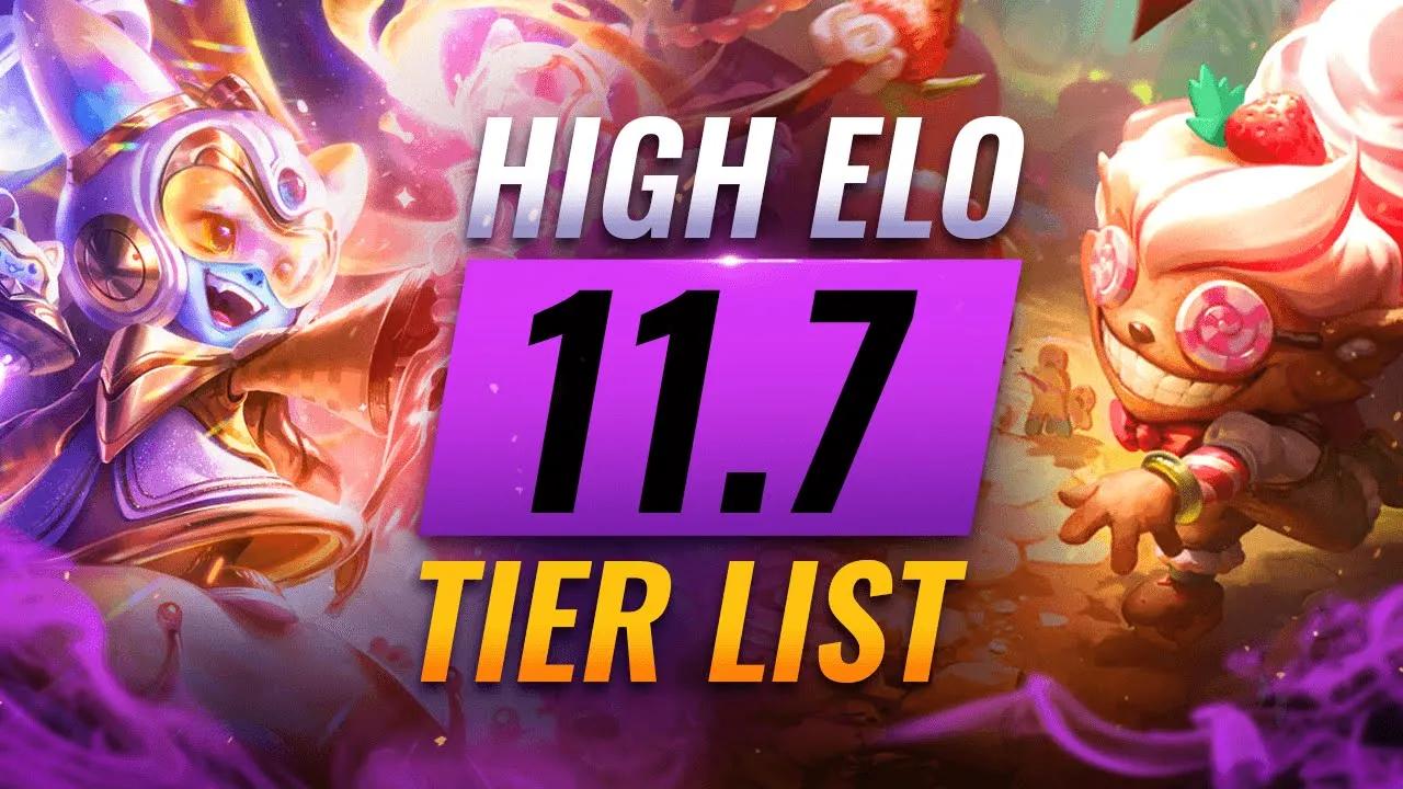 HIGH ELO Best Champions TIER List - League of Legends Patch 11.7 thumbnail