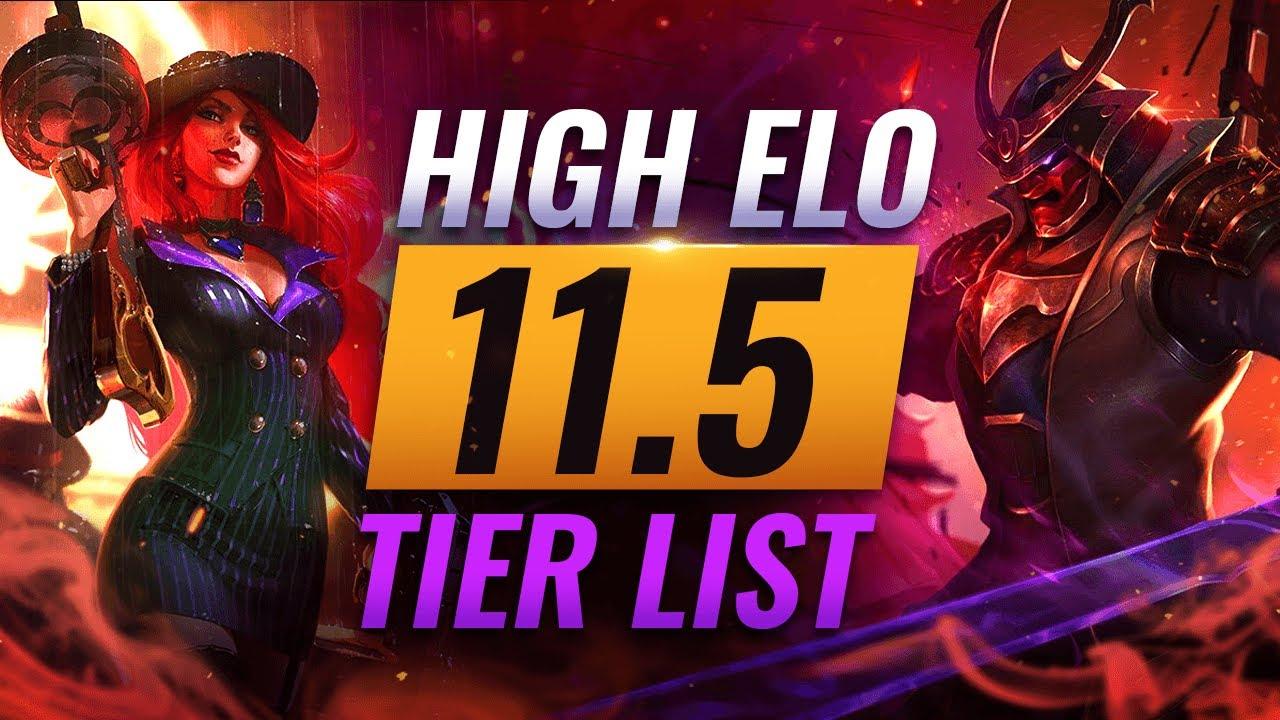 HIGH ELO Best Champions TIER List - League of Legends Patch 11.5 thumbnail