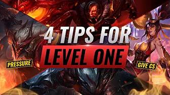 The ONLY 4 TIPS YOU NEED to WIN GAMES AT LEVEL 1 in League of Legends - Season 11 thumbnail