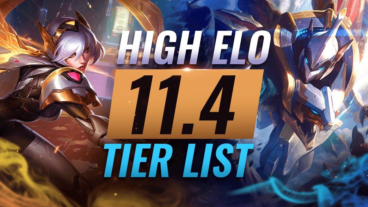 HIGH ELO Best Champions TIER List - League of Legends Patch 11.4 thumbnail