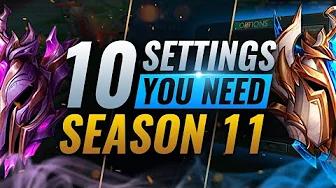 10 CRUCIAL SETTINGS That Will INCREASE YOUR RANK in Season 11 - League of Legends thumbnail