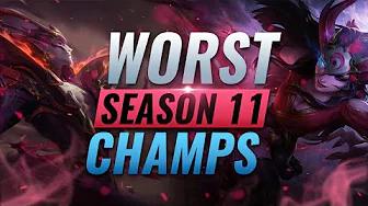 10 WORST Champions YOU SHOULD AVOID PLAYING in Season 11 - League of Legends thumbnail