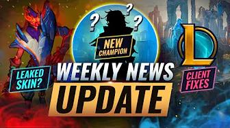 NEW UPDATES: NEW CHAMP RELEASE? + LEAKED SKINS & MORE - League of Legends thumbnail