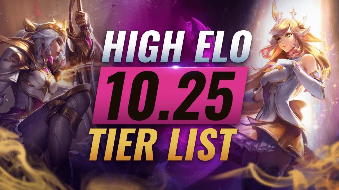 HIGH ELO Best Champions TIER List - League of Legends PRESEASON Patch 10.25 thumbnail