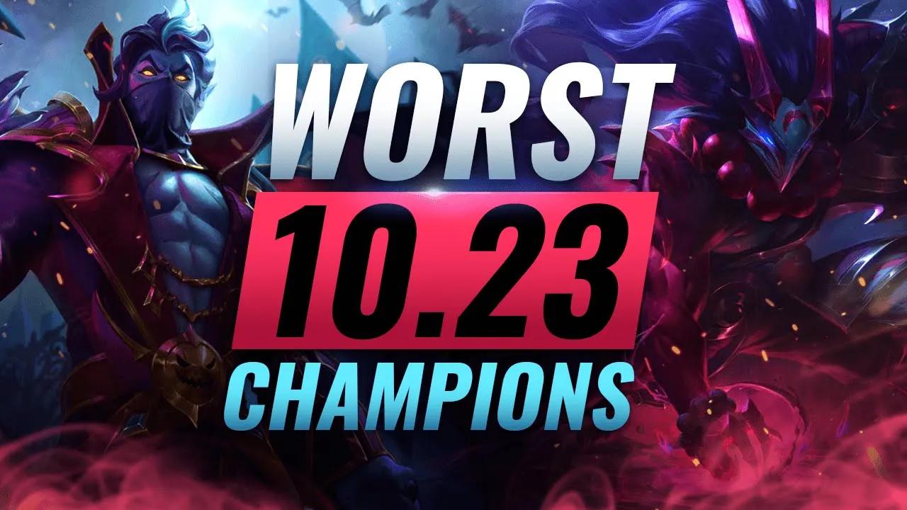 10 WORST Champs You MUST AVOID Playing in Patch 10.23 - League of Legends Preseason 11 thumbnail