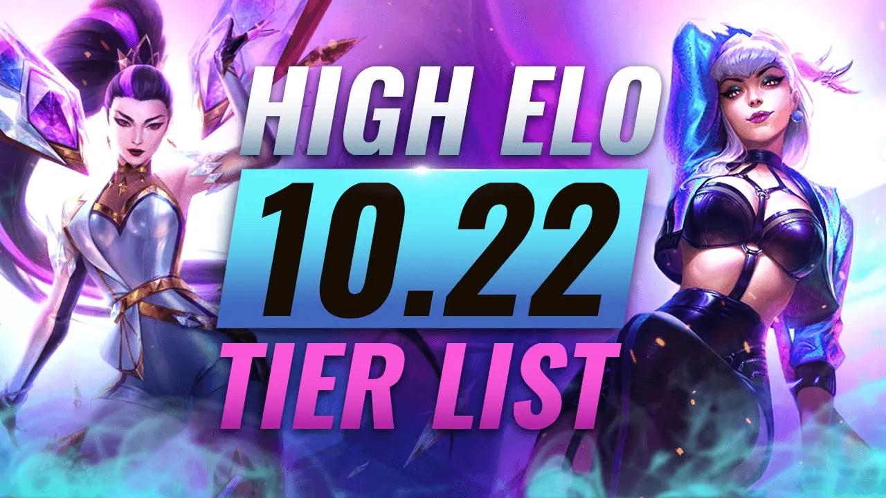 HIGH ELO Best Champions TIER List - League of Legends Patch 10.22 thumbnail