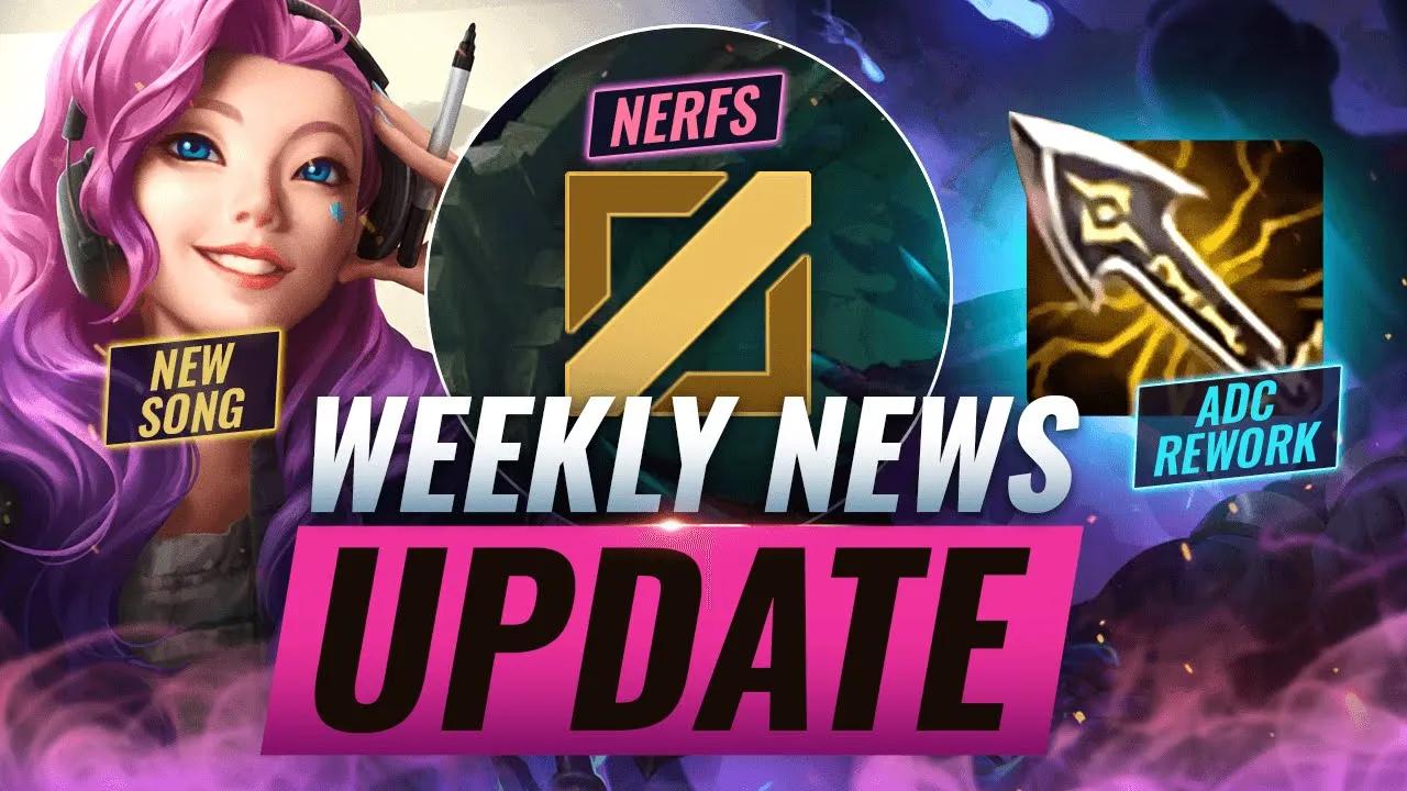 NEW UPDATES: Mid Lane NERFS + ADC Items REWORK + Seraphine Worlds Update & MORE - League of Legends thumbnail