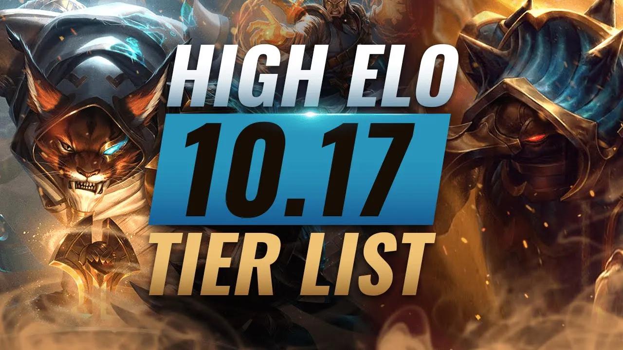 HIGH ELO Best Champions TIER List - League of Legends Patch 10.17 thumbnail