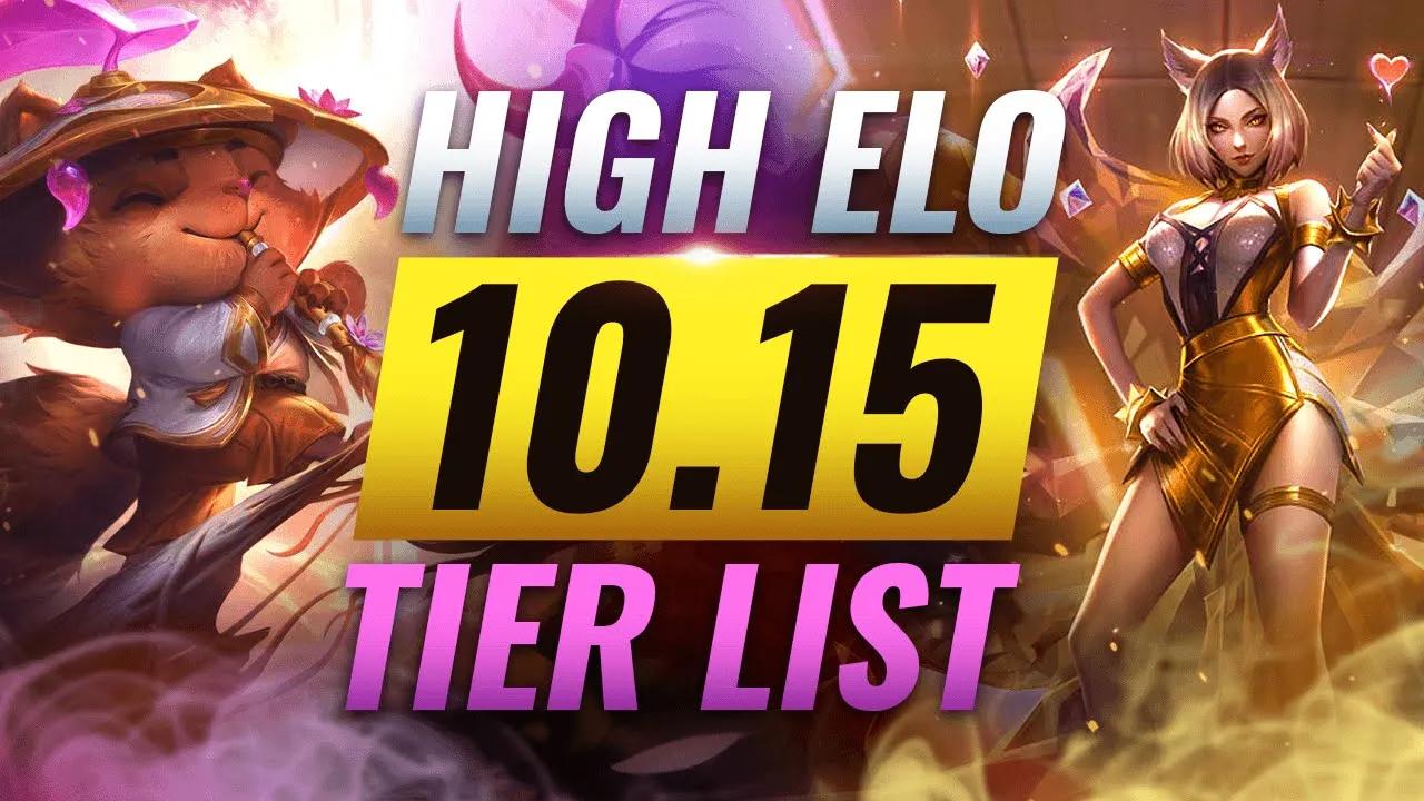 HIGH ELO Best Champions TIER List - League of Legends Patch 10.15 thumbnail