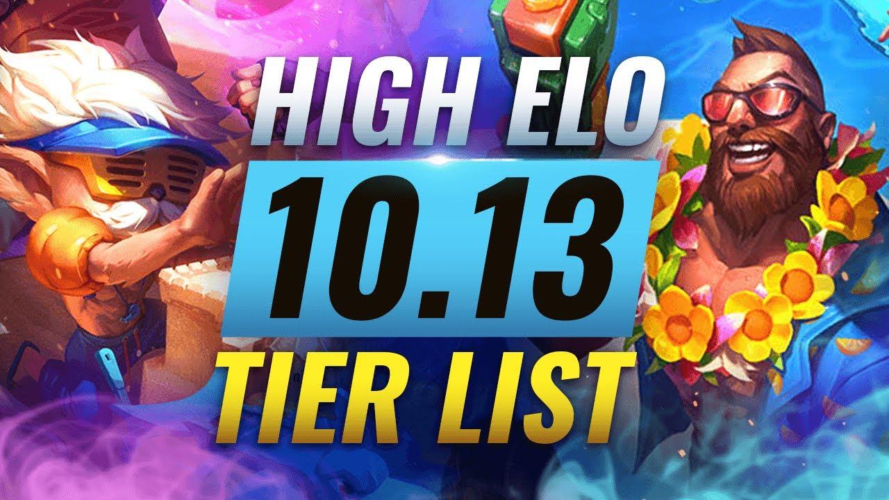 HIGH ELO Best Champions TIER List - League of Legends Patch 10.13 thumbnail