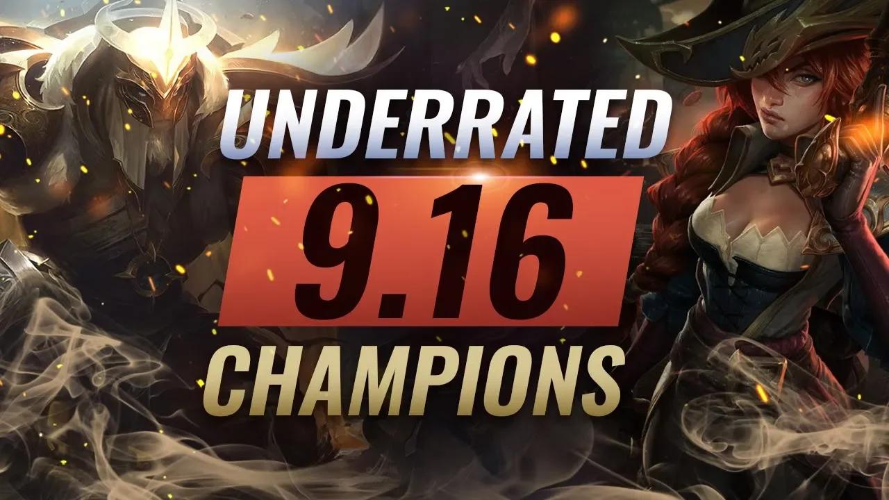 11 INCREDIBLY Underrated Champions To Carry With In Patch 9.16 - League of Legends Season 9 thumbnail