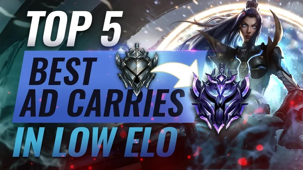 Top 5 BEST ADC Champions For Climbing Out Of Low Elo - League of Legends Season 9 thumbnail