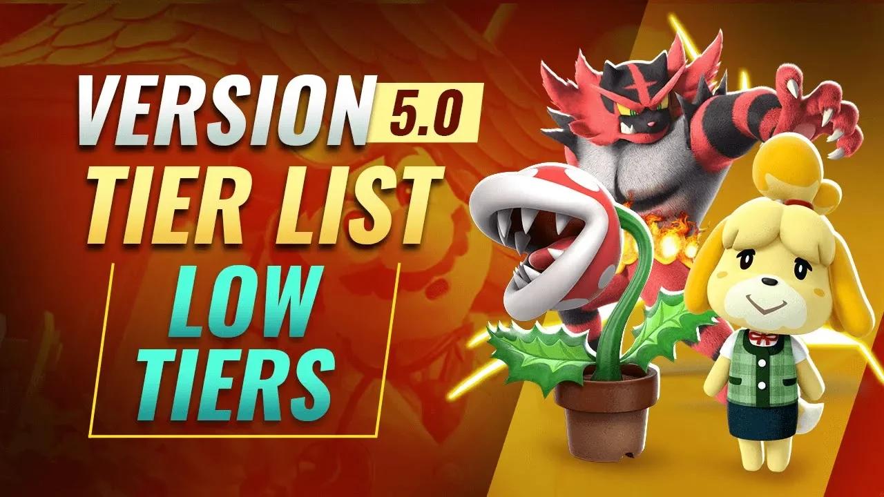 Smash Ultimate Version 5.0 Tier List - Low Tier Characters thumbnail