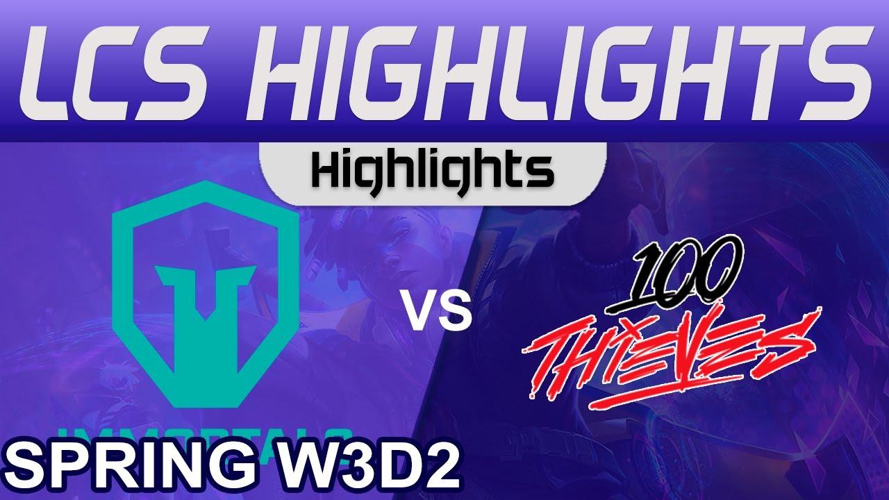 IMT vs 100 Highlights LCS Spring Season 2024 W3D2 Immortals vs 100 Thieves by Onivia thumbnail