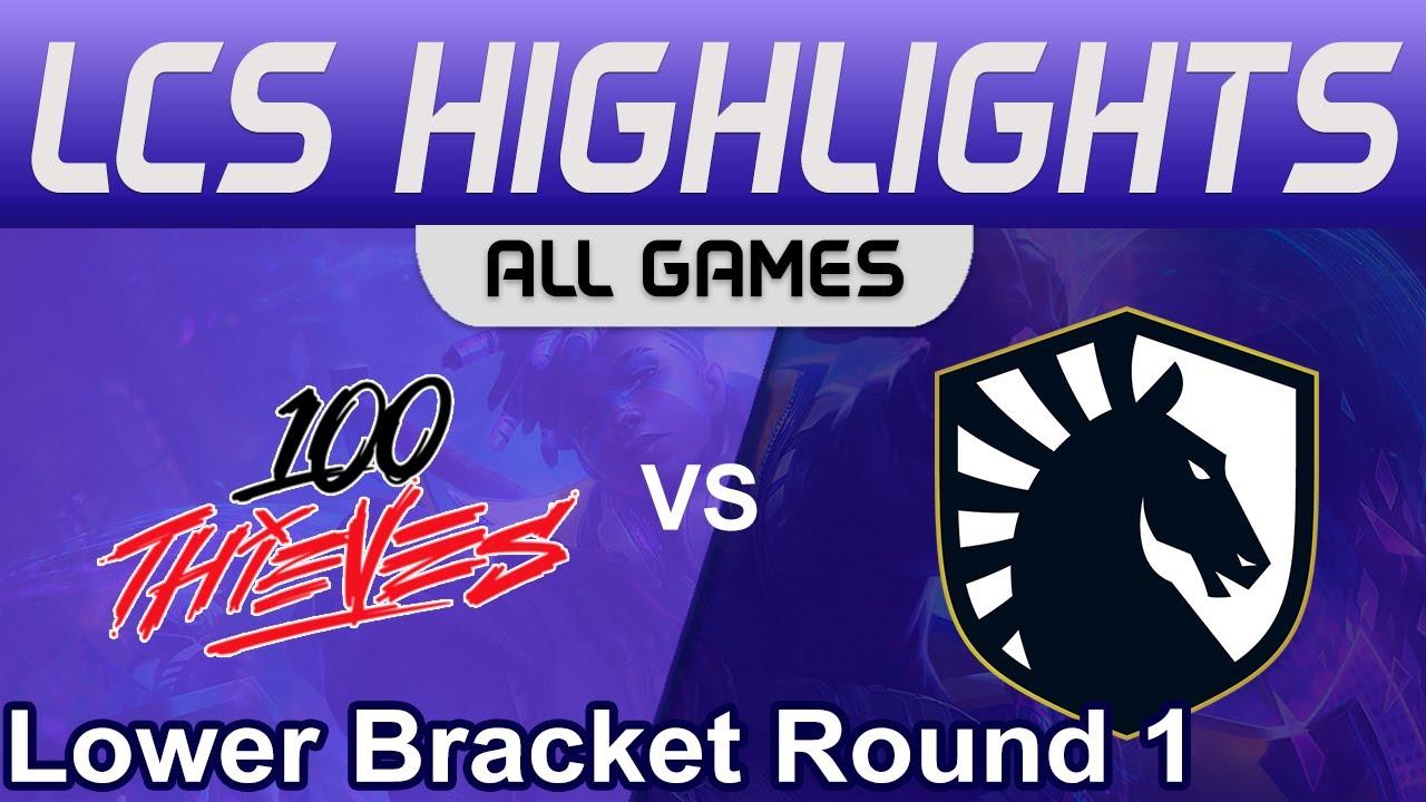 100 vs TL ALL GAMES Highlights LCS Playoffs 2023 Lower Bracket Round 1 100 Thieves vs Team Liquid thumbnail