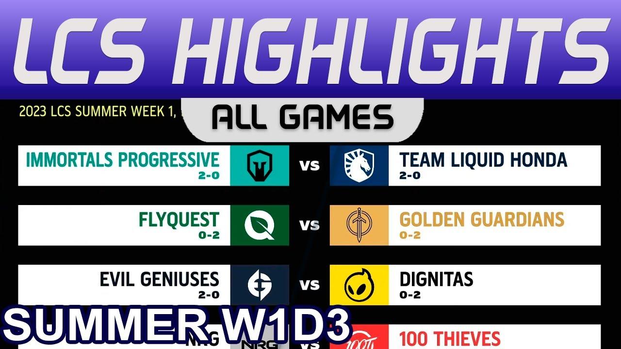 LCS Highlights Week1 Day3 LCS Summer 2023 All Games By Onivia thumbnail