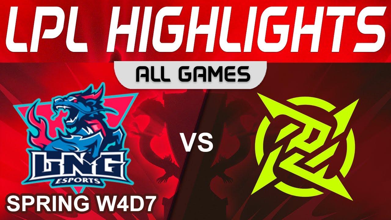 LNG vs NIP Highlights ALL GAMES LPL Spring Season 2023 W4D7 LNG Esports vs Ninjas in Pyjamas by Oniv thumbnail