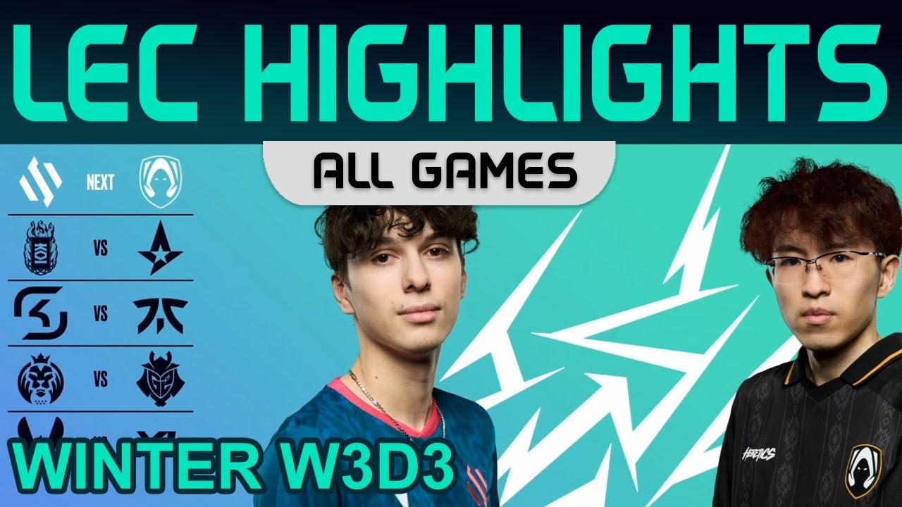 LEC Highlights Week3 Day3 LEC Winter 2023 All Games By Onivia thumbnail