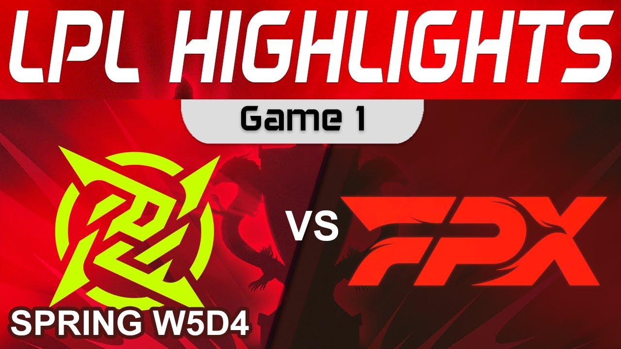 NIP vs FPX Highlights Game 1 LPL Spring Split 2024 Ninjas in Pyjamas vs FunPlus Phoenix by Onivia thumbnail